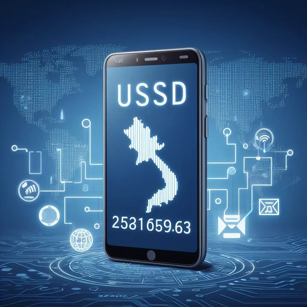 Phone keypad dialing a USSD code for a Laos mobile network