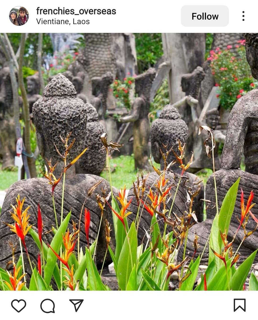 Buddha Park photo smartphone instagram vientiane laos tourism travel framing