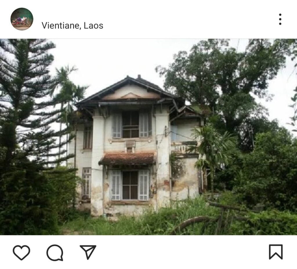 vientiane,laos, house, villa, colonial, achitecture, vinatge, retro, colony, france, ruinporn